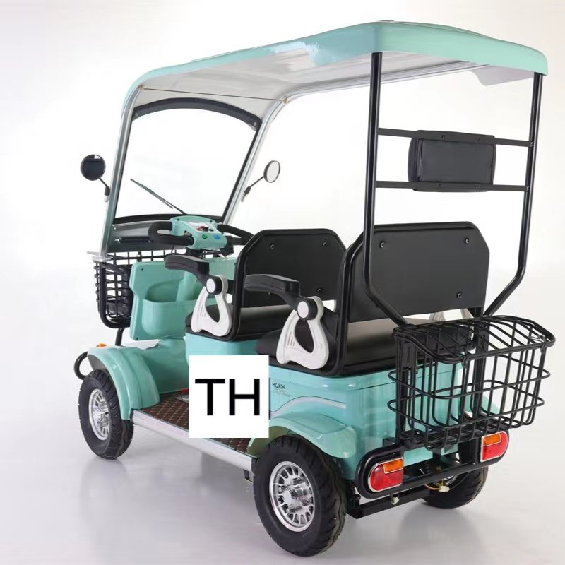 2023 New Model Electric 4 Wheels Elderly Mobility Scooter 800W Electric Family Bike 4 Seats Trike
